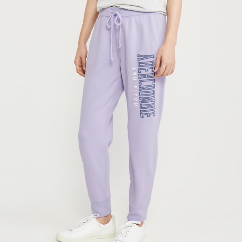 Lavender A&f Logo joggers size small
